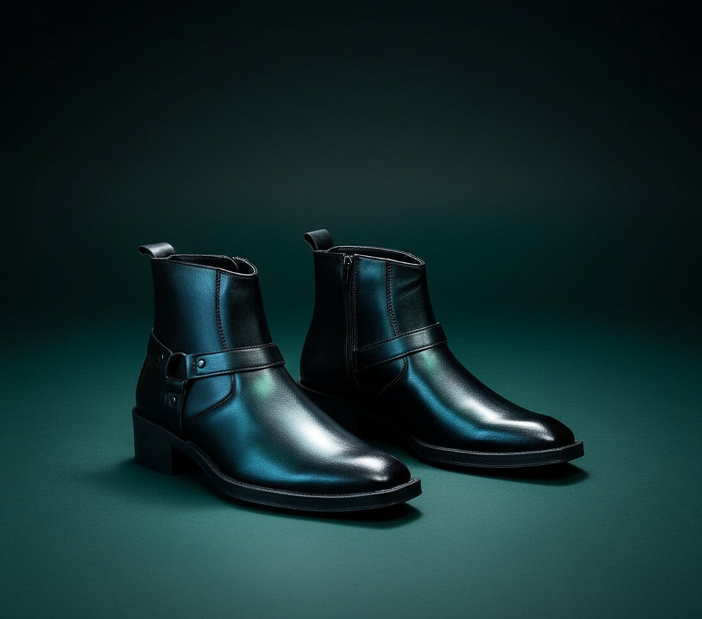 Trendathic Amber Elite – Premium Brown Leather Ankle Boots