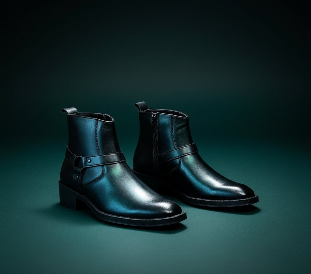 Trendathic Amber Elite – Premium Brown Leather Ankle Boots