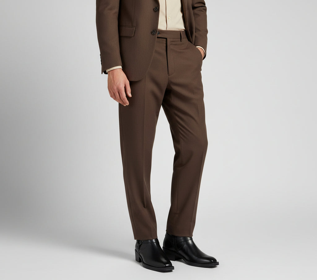 Trendathic Amber Elite – Premium Brown Leather Ankle Boots