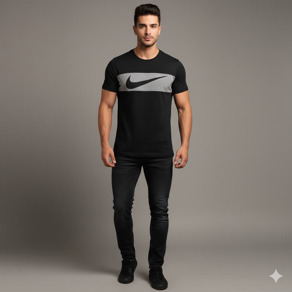 Nike Black Half Sleeves T-Shirt